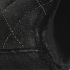 Chanel Handbag Quilted Velour Black Champagne Gold — view 6