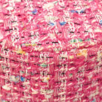 Chanel Shoulder Bag Quilted Tweed Pink Champagne Gold — view 7