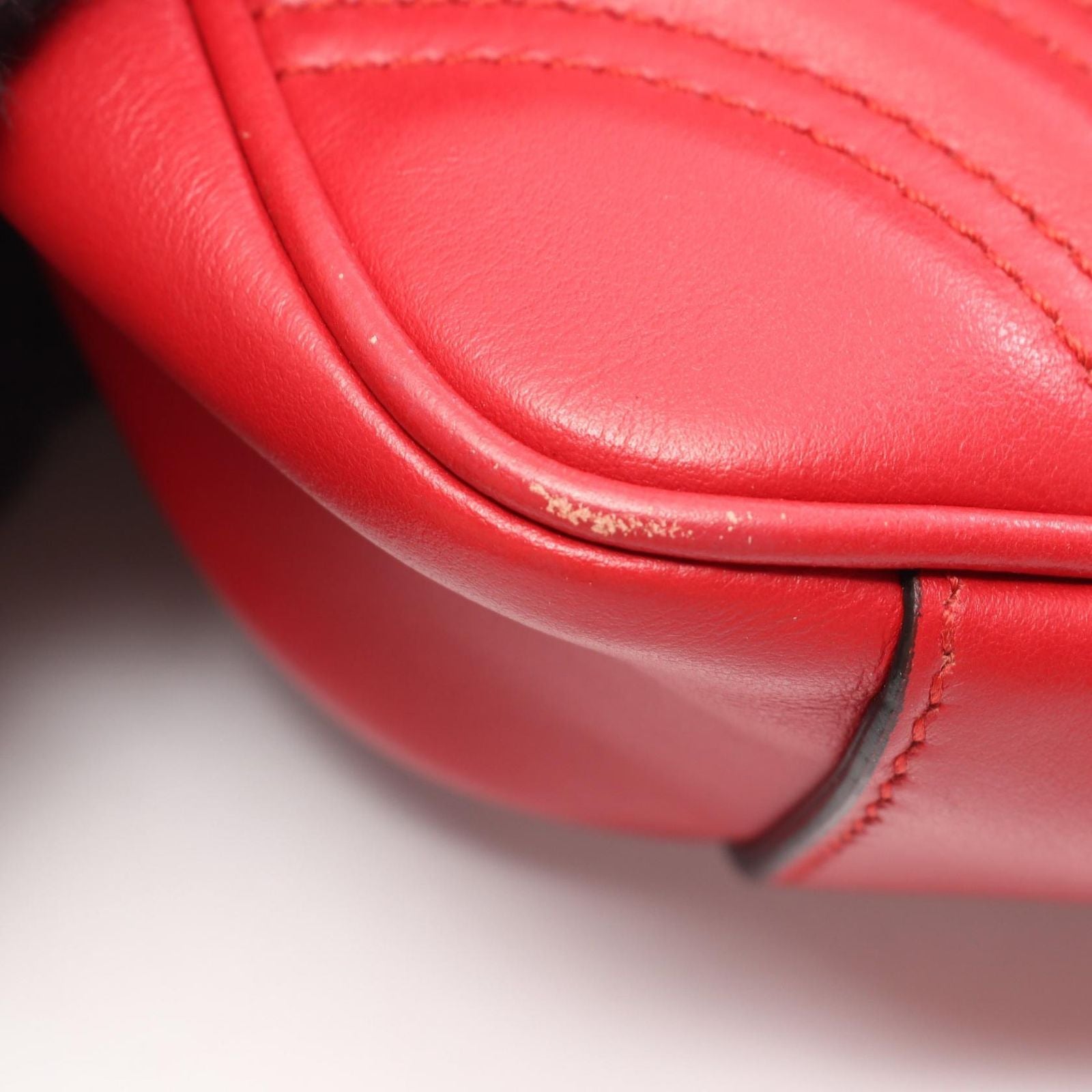 Gucci Shoulder Bag GG Marmont Red Leather — view 5