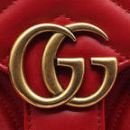 Gucci Shoulder Bag GG Marmont Red Leather — view 6