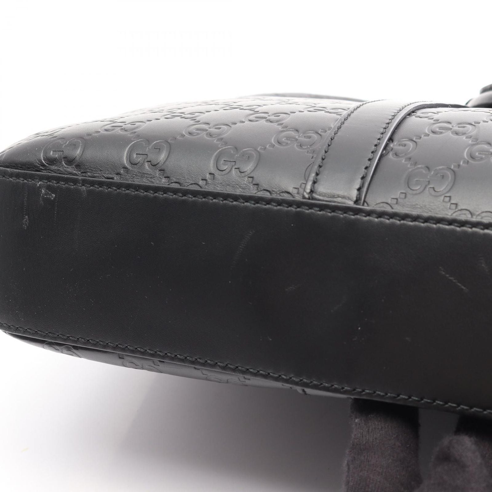 Gucci Briefcase Guccissima 2-Way Black Leather — view 6