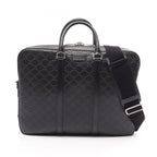 Gucci Briefcase Guccissima 2-Way Black Leather