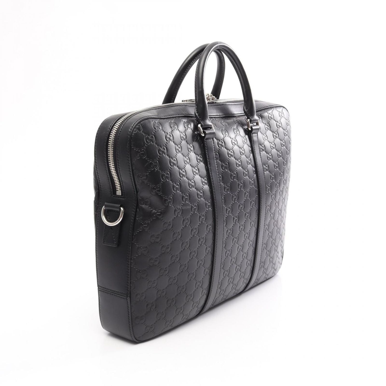 Gucci Briefcase Guccissima 2-Way Black Leather — view 2