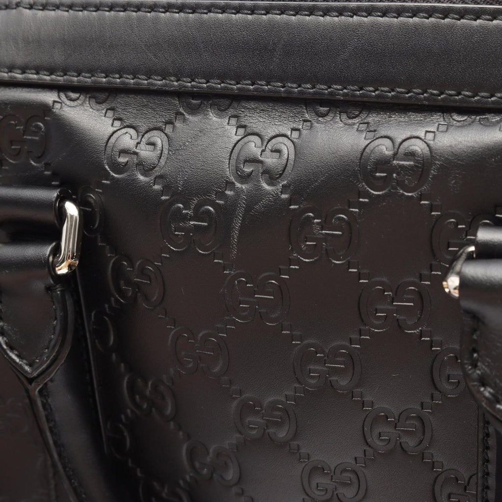 Gucci Briefcase Guccissima 2-Way Black Leather — view 8