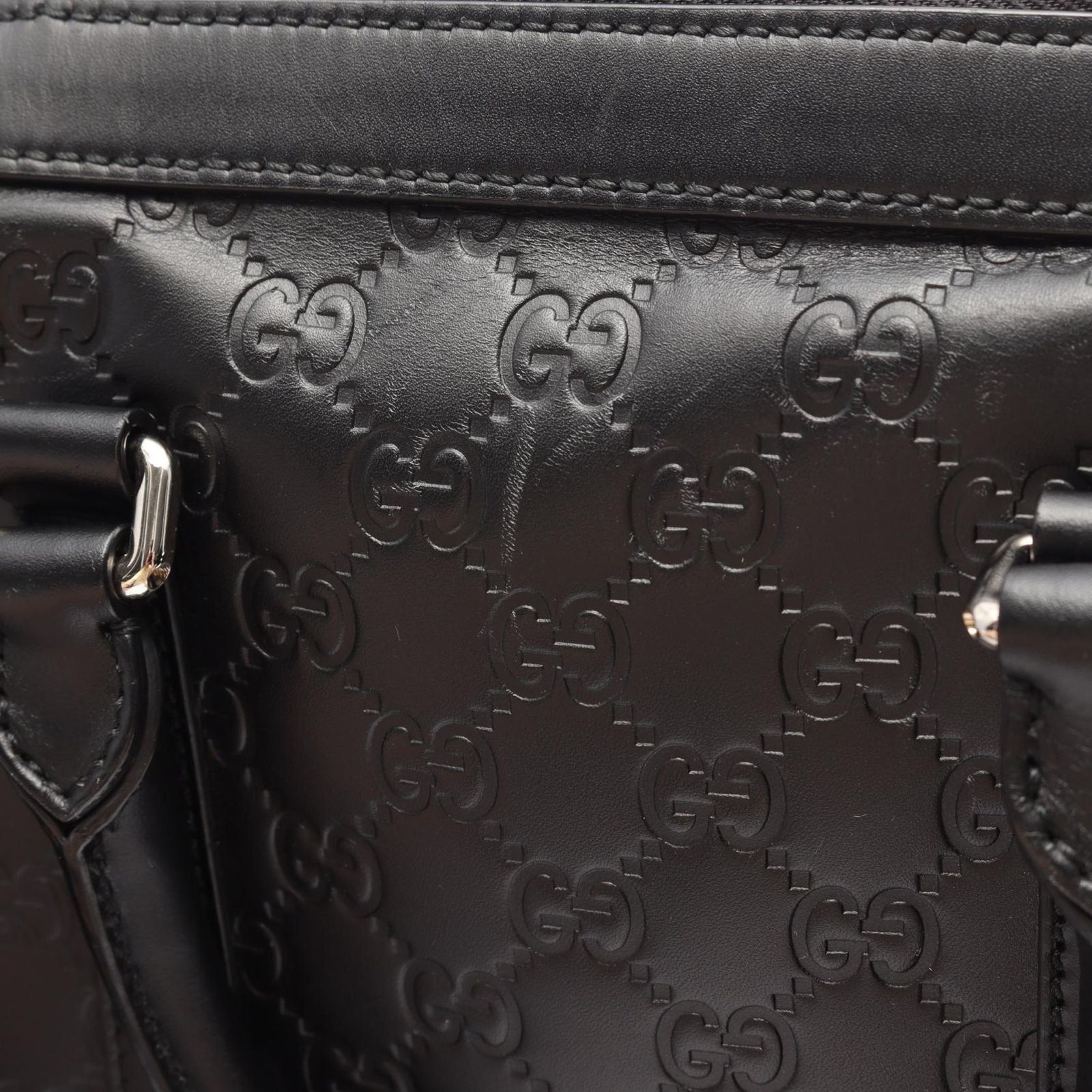 Gucci Briefcase Guccissima 2-Way Black Leather — view 8