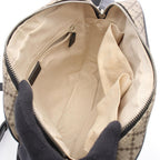 Gucci Shoulder Bag Diamante Beige Black Canvas Leather — view 3