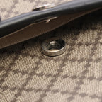 Gucci Shoulder Bag Diamante Beige Black Canvas Leather — view 5