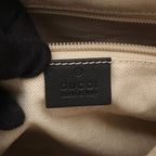 Gucci Shoulder Bag Diamante Beige Black Canvas Leather — view 4