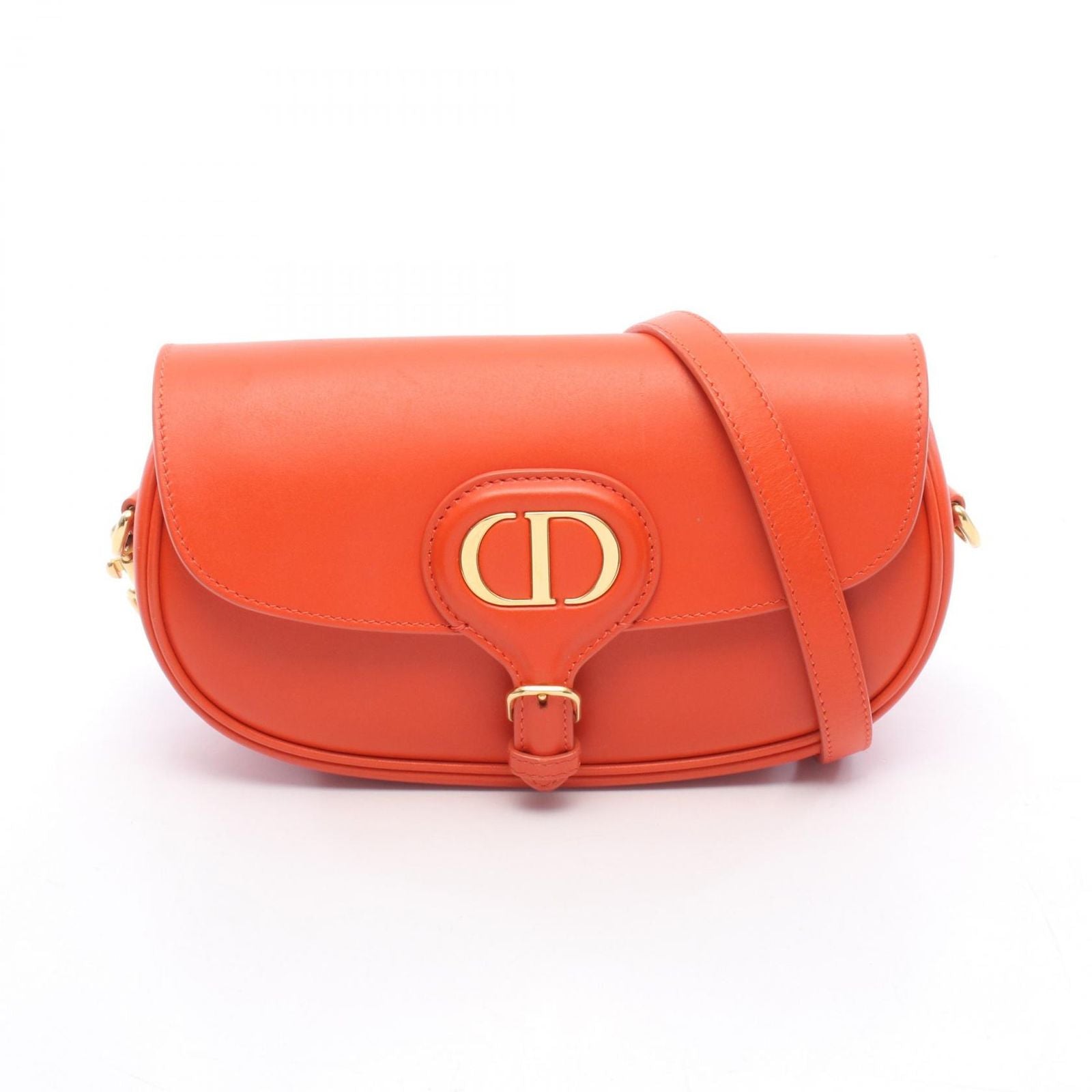 Dior Shoulder Bag Bobby East West Orange Leather