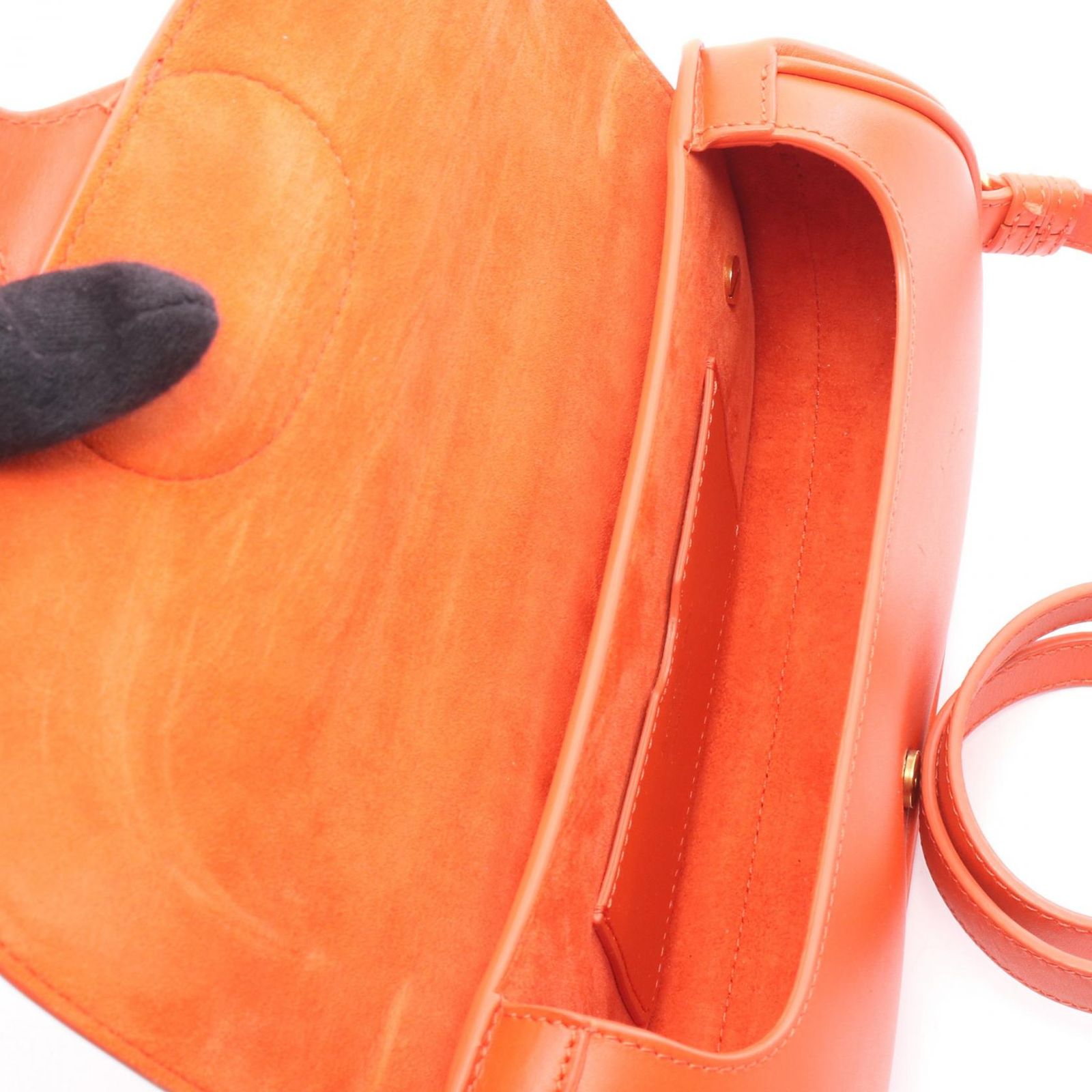 Dior Shoulder Bag Bobby East West Orange Leather — view 3