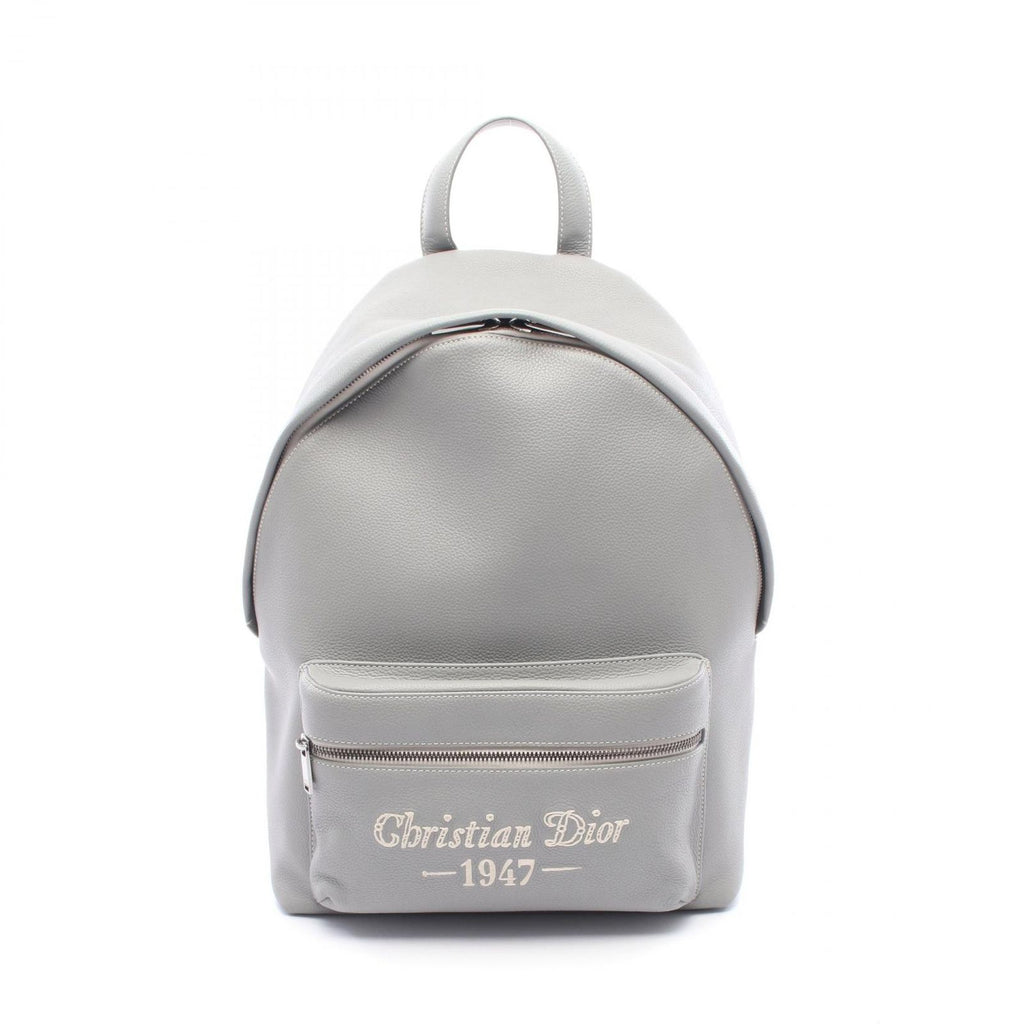 Dior Backpack Rider Gray White Leather