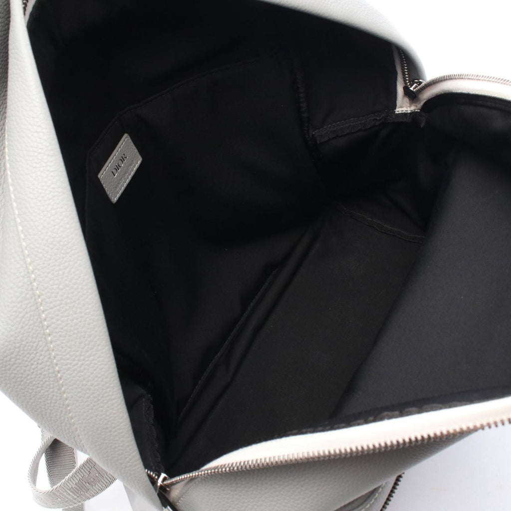 Dior Backpack Rider Gray White Leather — view 3