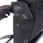 Bottega Veneta Backpack Intrecciato Black Gray White Canvas Leather — view 9