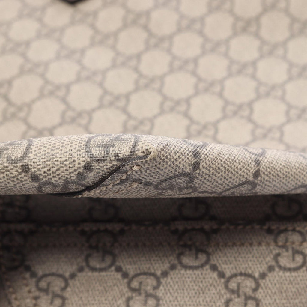 Gucci Tote GG Supreme Beige Brown Canvas Leather — view 5