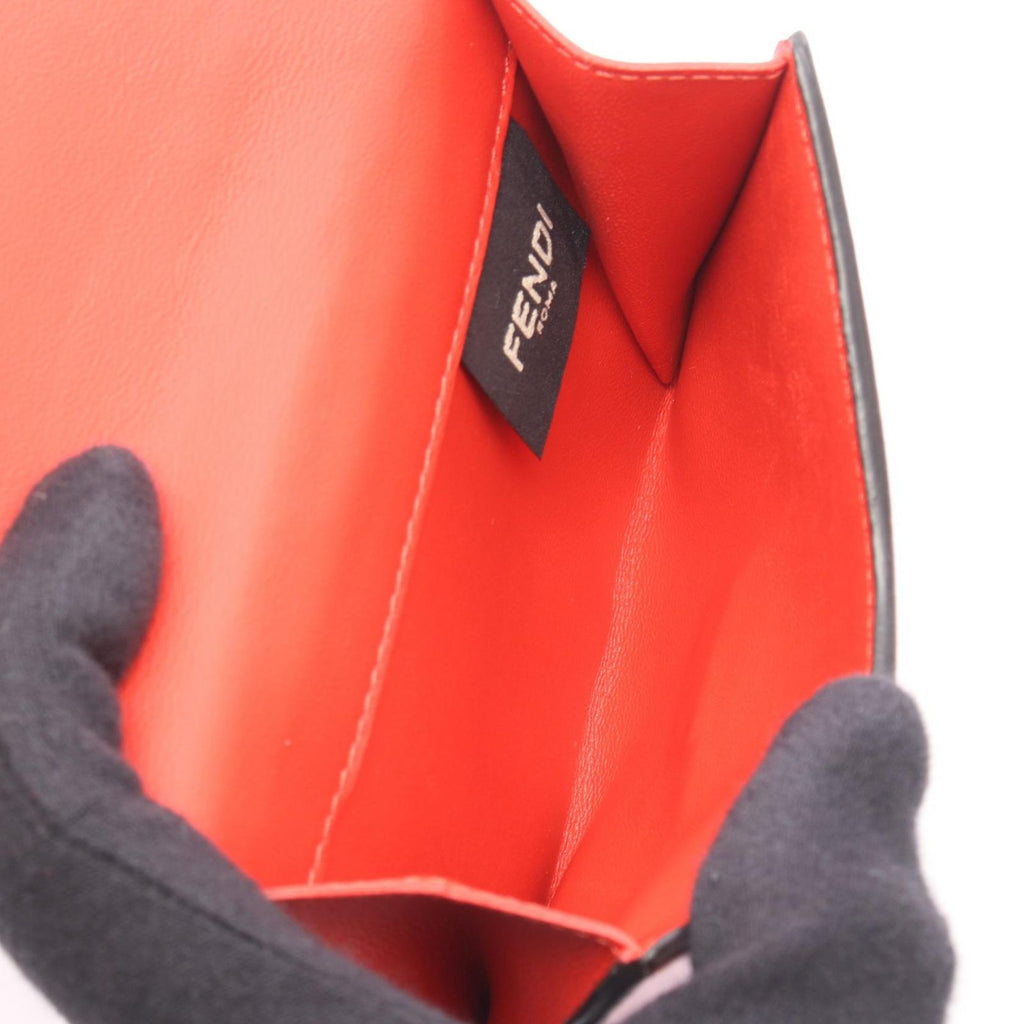 Fendi Bifold Wallet Peekaboo Red Leather — view 4