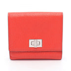 Fendi Bifold Wallet Peekaboo Red Leather