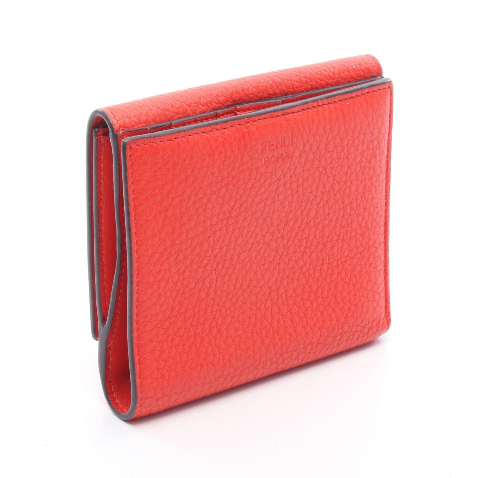Fendi Bifold Wallet Peekaboo Red Leather — view 2