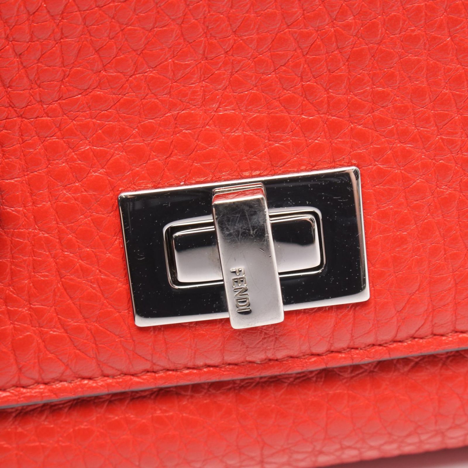 Fendi Bifold Wallet Peekaboo Red Leather — view 6