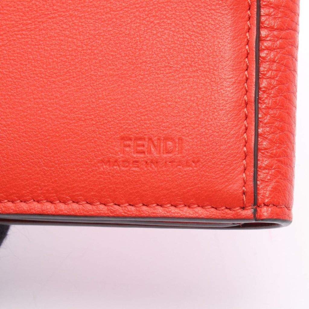 Fendi Bifold Wallet Peekaboo Red Leather — view 5