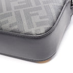 Fendi Shoulder Bag Diagonal Camera Case Zucca Black Gray Yellow Canvas Leather — view 5