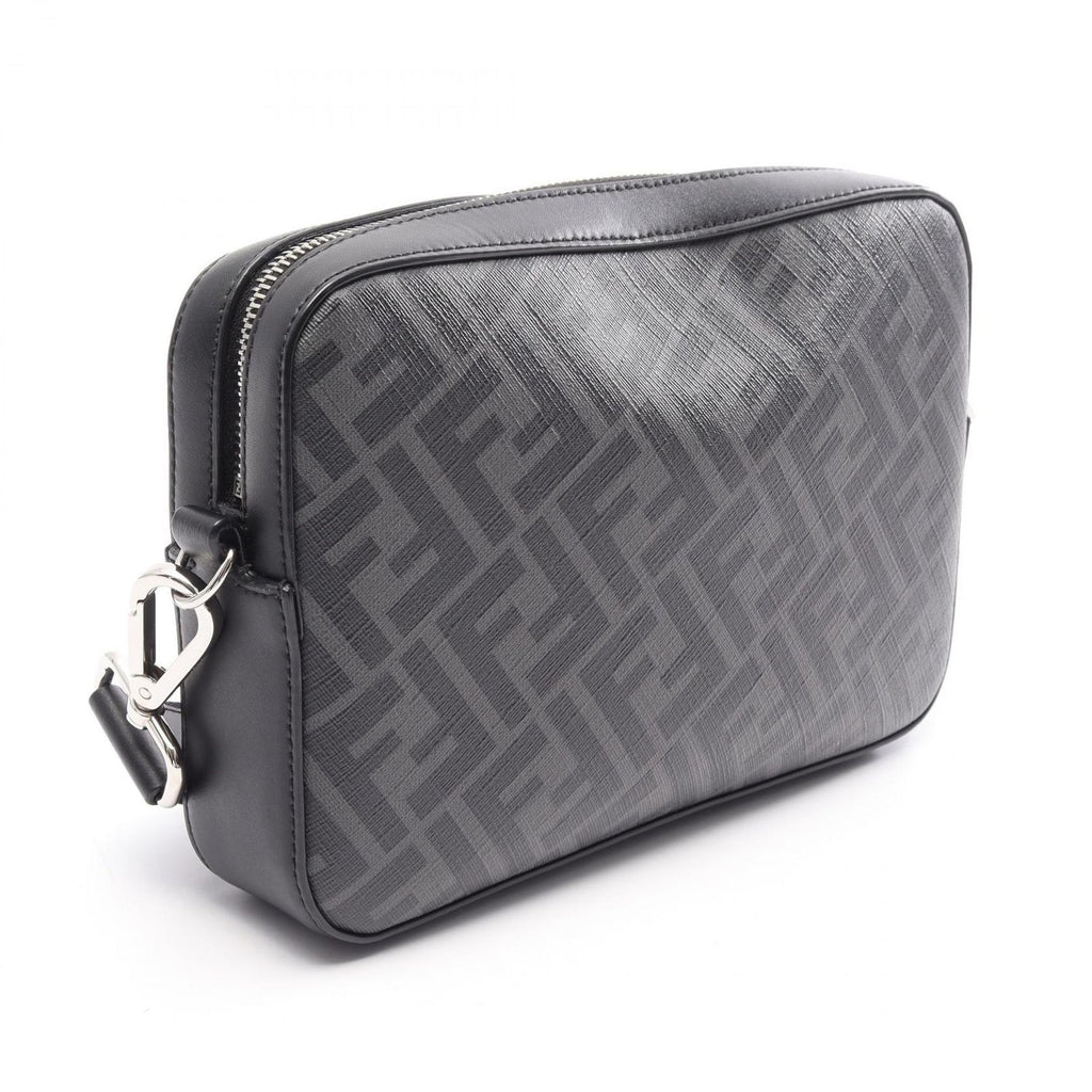 Fendi Shoulder Bag Diagonal Camera Case Zucca Black Gray Yellow Canvas Leather — view 2
