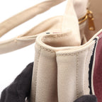 Prada Tote Canapa Beige Bordeaux Canvas — view 7