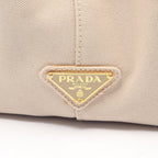 Prada Tote Canapa Beige Bordeaux Canvas — view 5