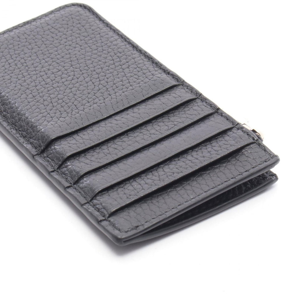 Gucci Coin Case Embossed Logo Card Black Leather — view 5