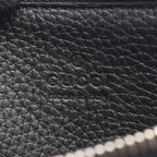 Gucci Coin Case Embossed Logo Card Black Leather — view 4