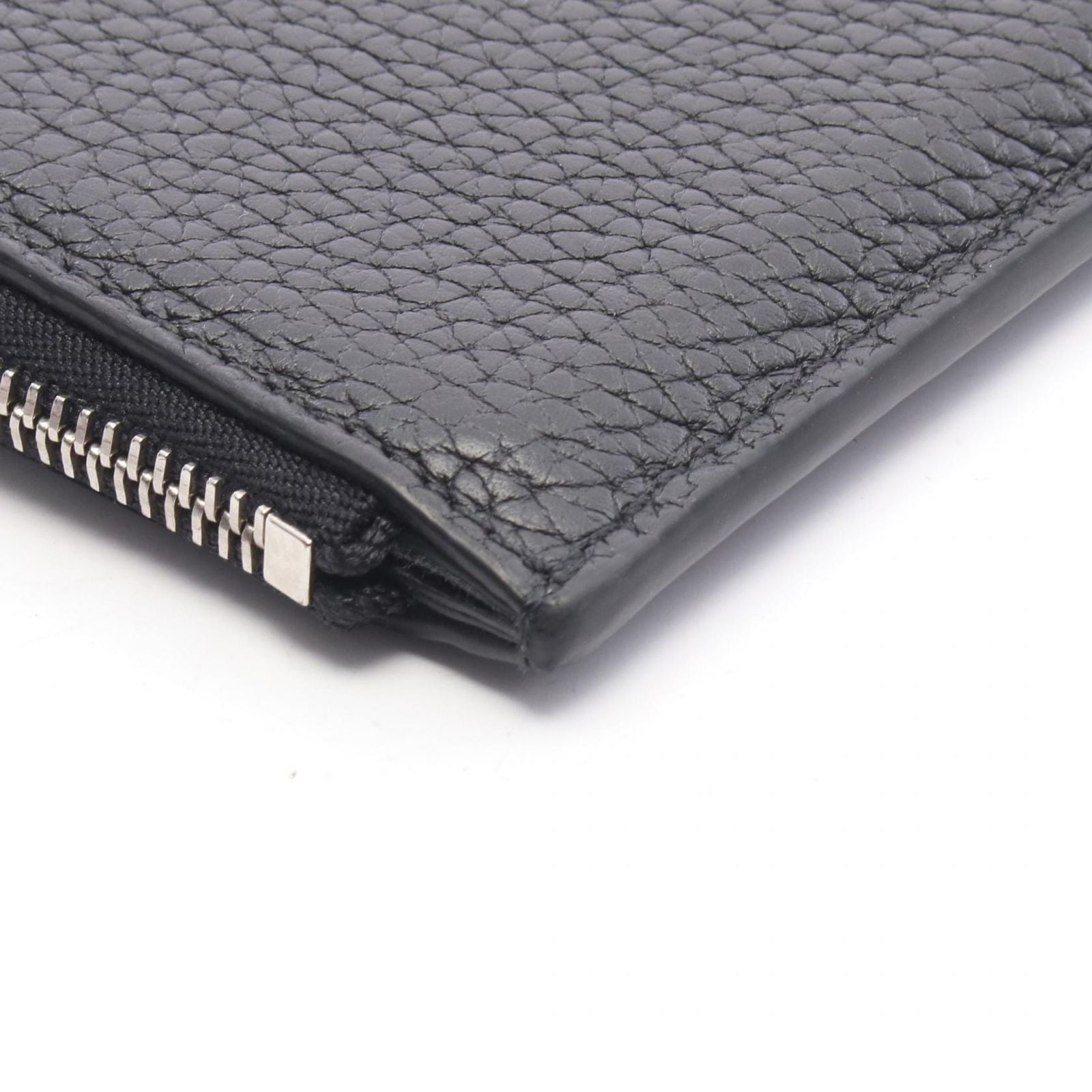 Gucci Coin Case Embossed Logo Card Black Leather — view 6