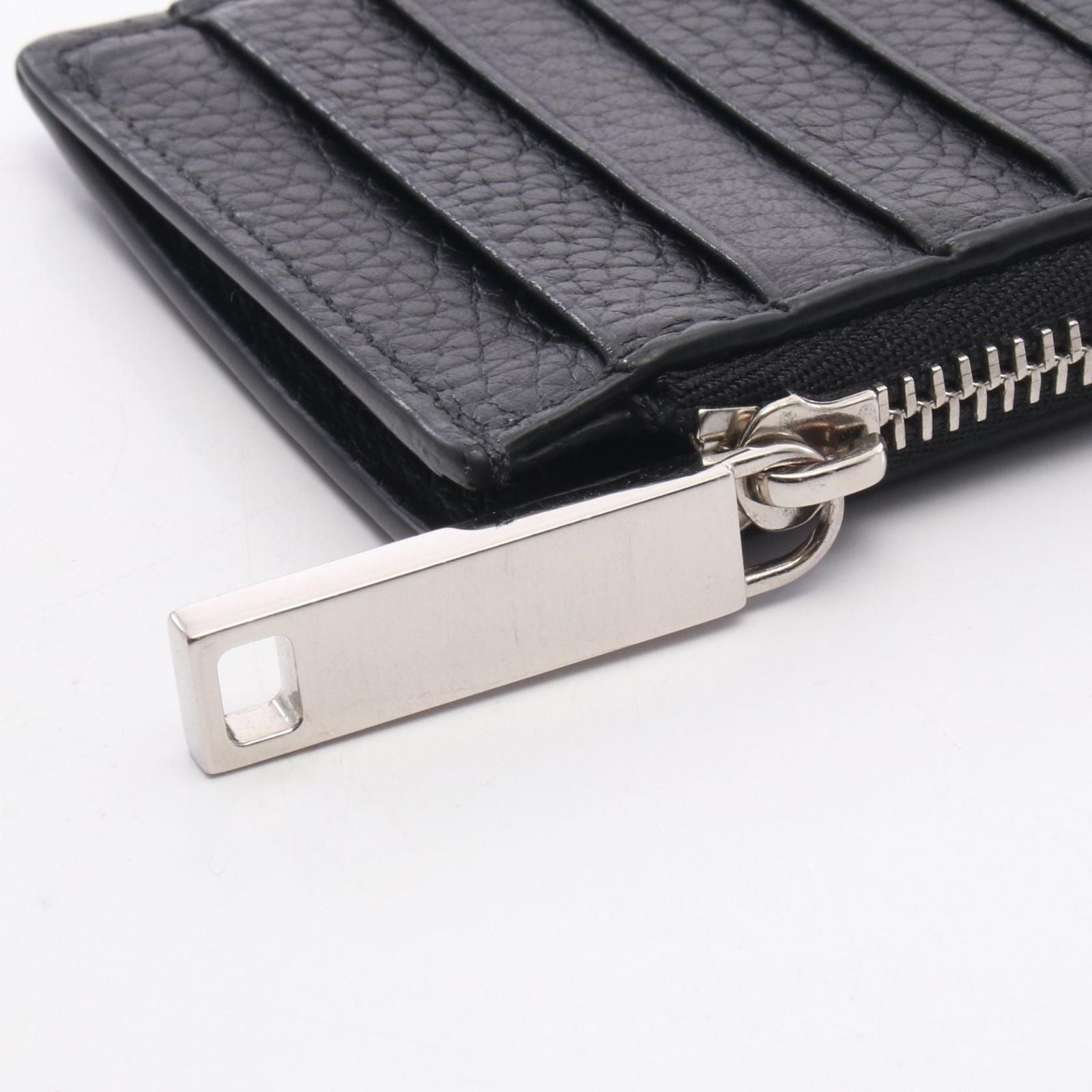 Gucci Coin Case Embossed Logo Card Black Leather — view 7