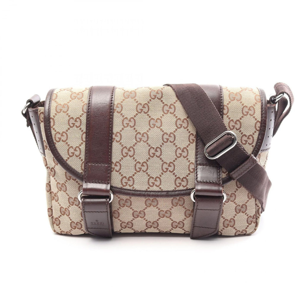 Gucci Shoulder Bag GG Canvas Beige Brown