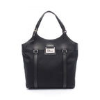 Dior Tote Street Chic Trotter Black Canvas Leather