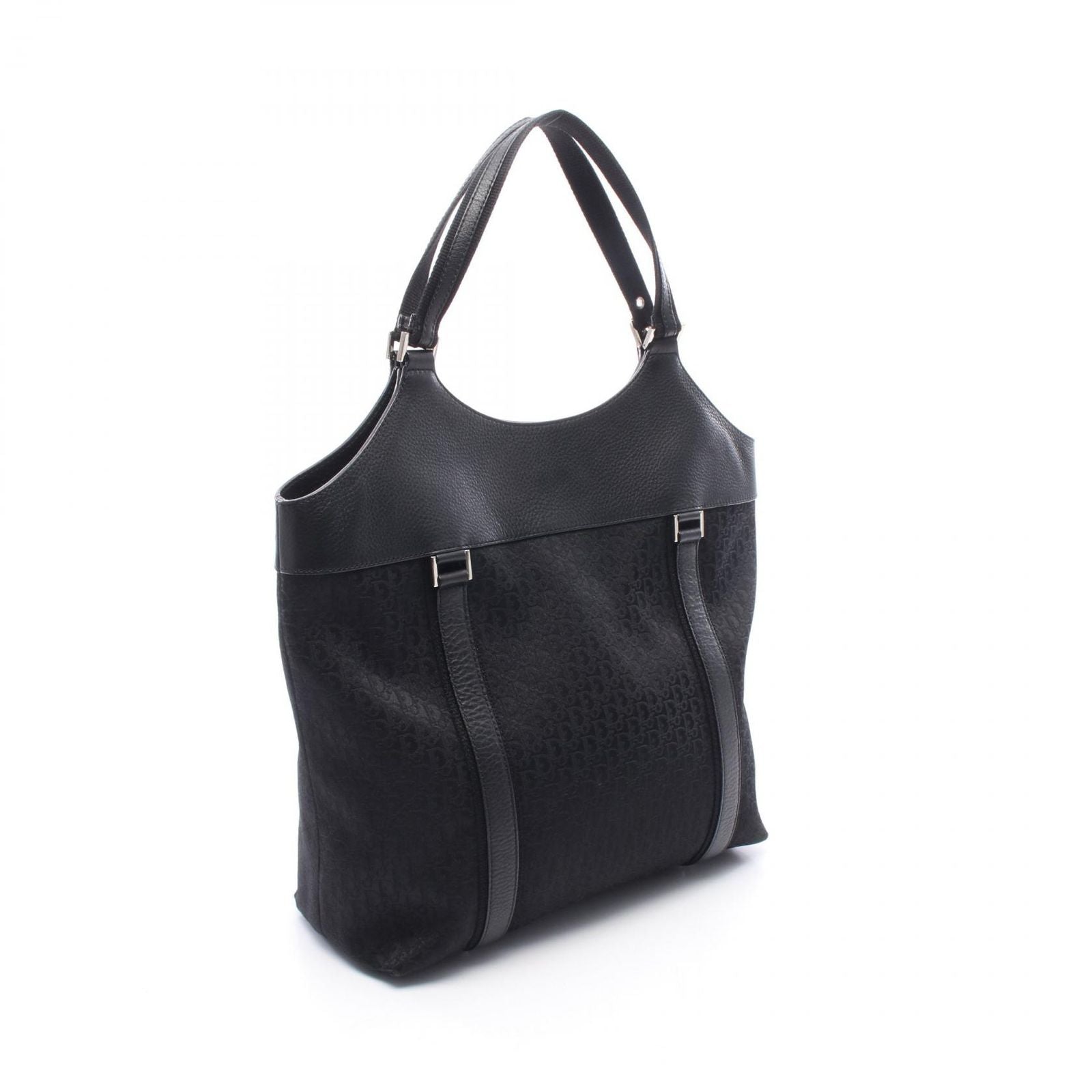 Dior Tote Street Chic Trotter Black Canvas Leather — view 2