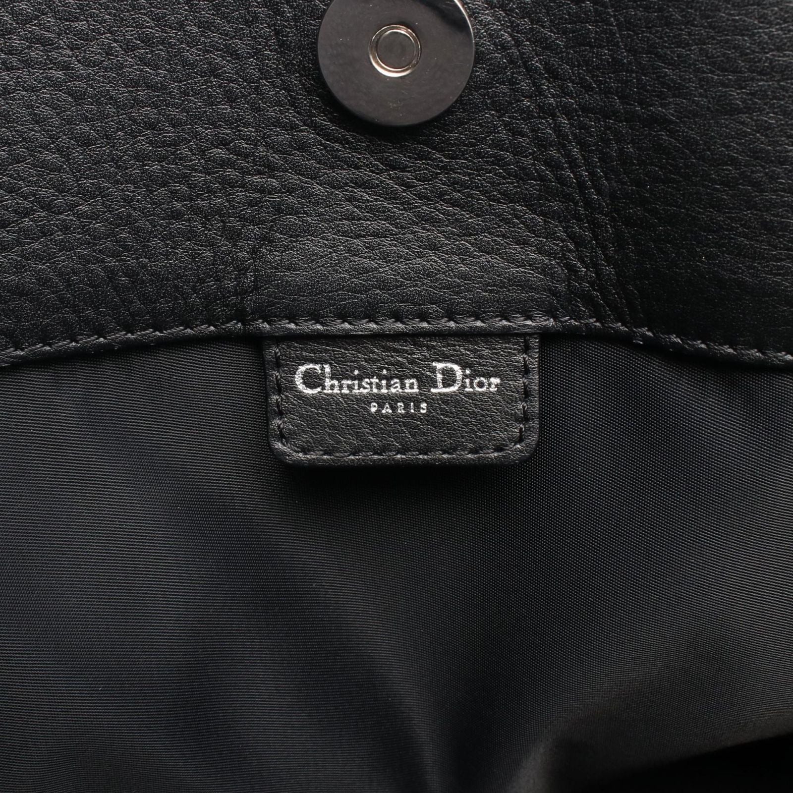 Dior Tote Street Chic Trotter Black Canvas Leather — view 4