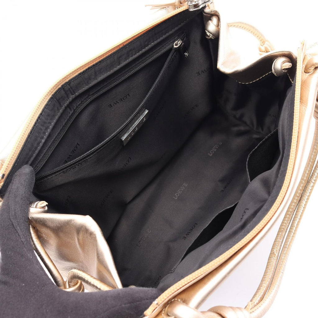 Loewe Handbag Anagram Gold Leather — view 3