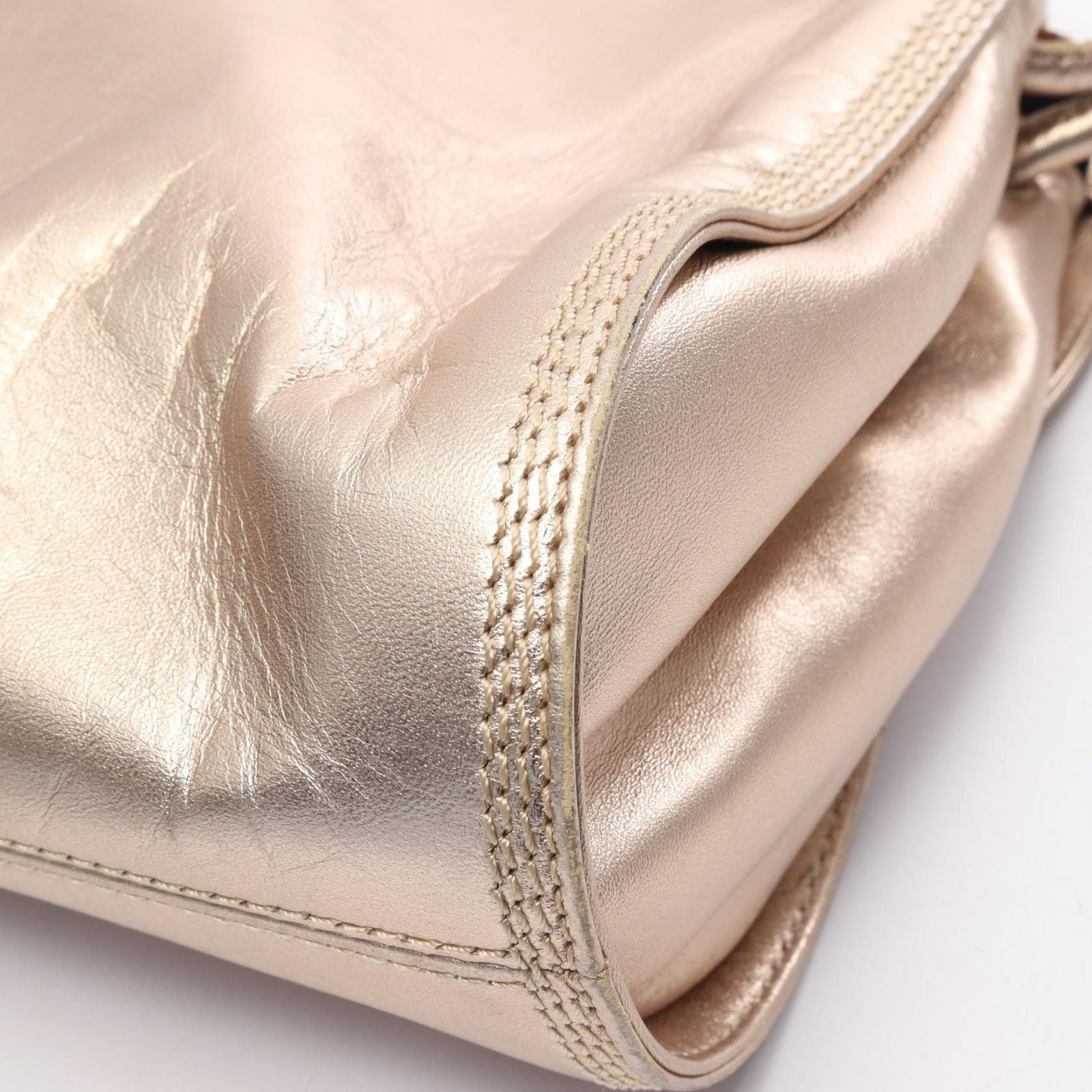 Loewe Handbag Anagram Gold Leather — view 9