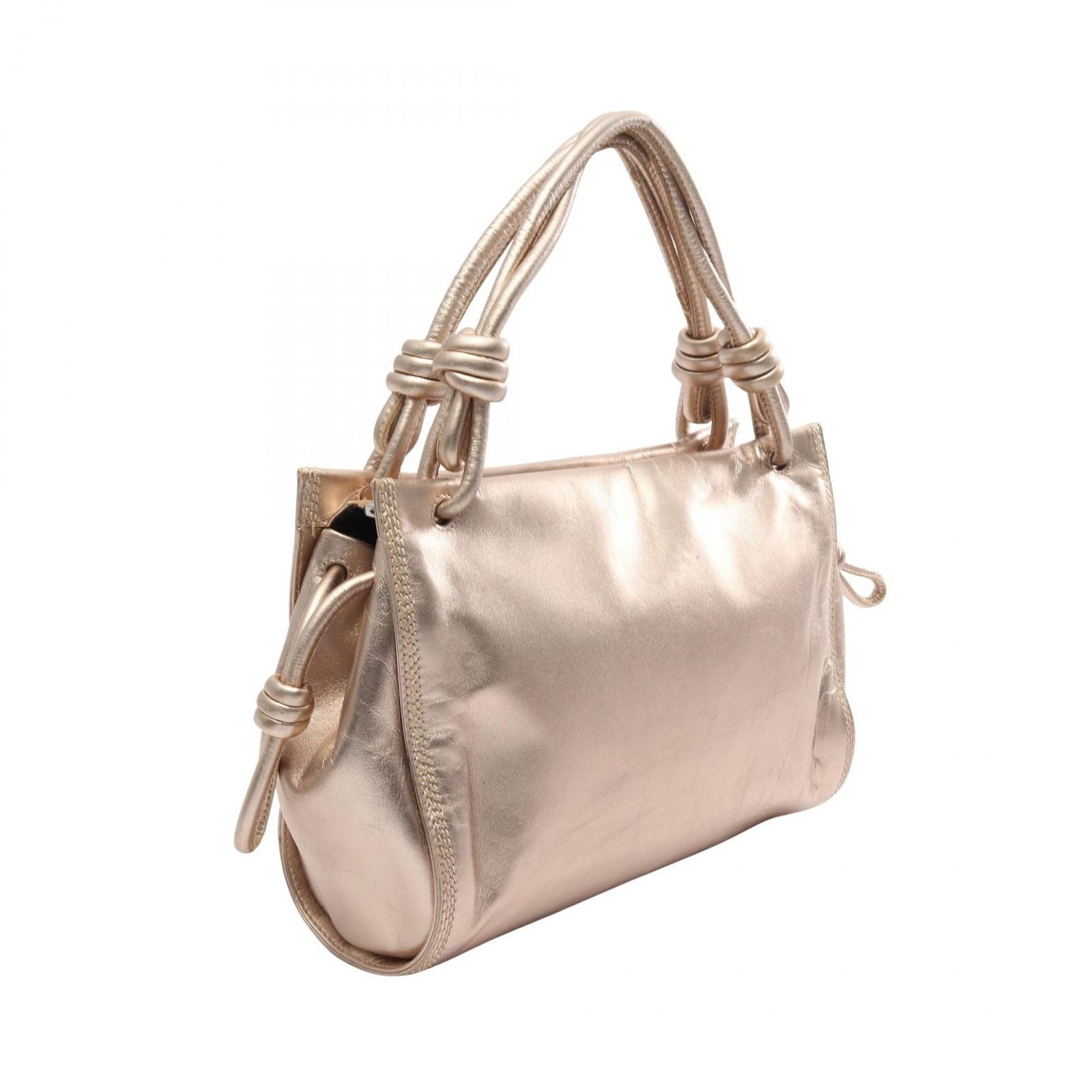 Loewe Handbag Anagram Gold Leather — view 2