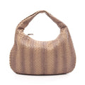 Bottega Veneta Shoulder Bag Intrecciato Beige Leather