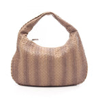 Bottega Veneta Shoulder Bag Intrecciato Beige Leather