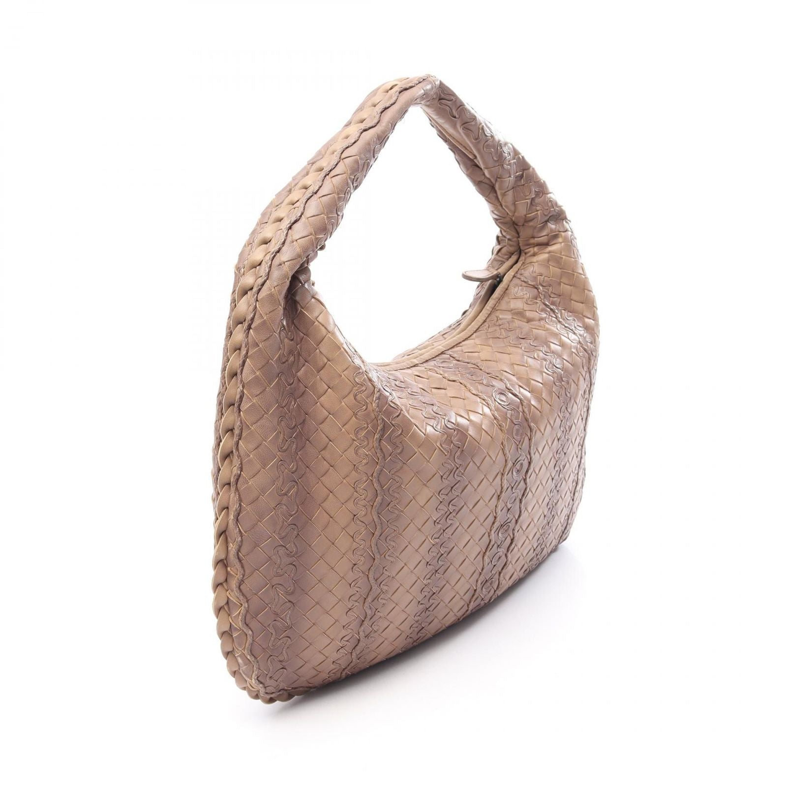 Bottega Veneta Shoulder Bag Intrecciato Beige Leather — view 2