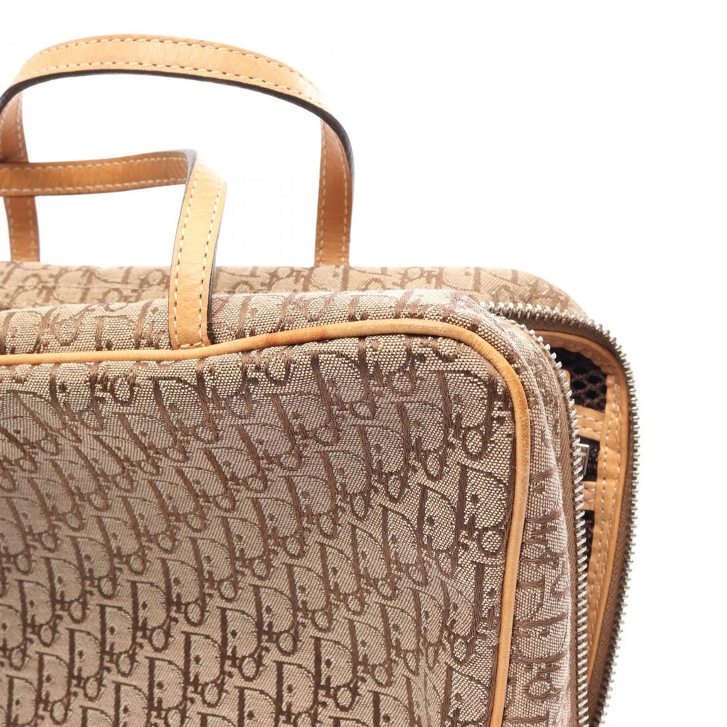 Dior Handbag Trotter Beige Canvas Leather — view 6