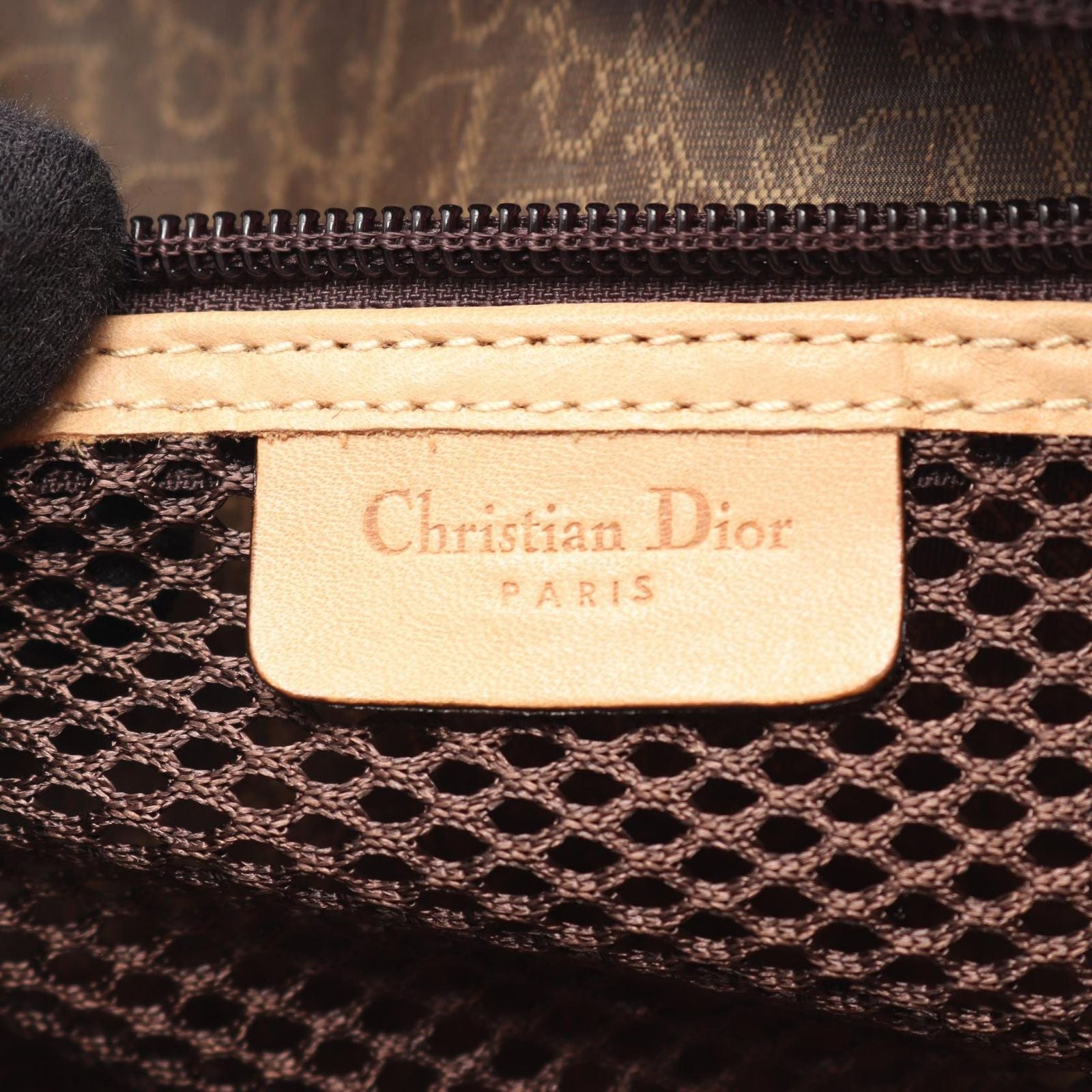 Dior Handbag Trotter Beige Canvas Leather — view 4