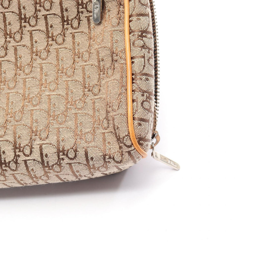 Dior Handbag Trotter Beige Canvas Leather — view 9