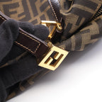 Fendi Shoulder Bag Zucca Brown Canvas Leather — view 7