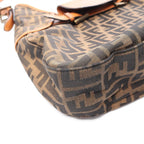 Fendi Shoulder Bag Zucca Brown Canvas Leather — view 9