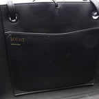 Loewe Tote Repeat Anagram East Waist Navy Canvas Leather — view 5