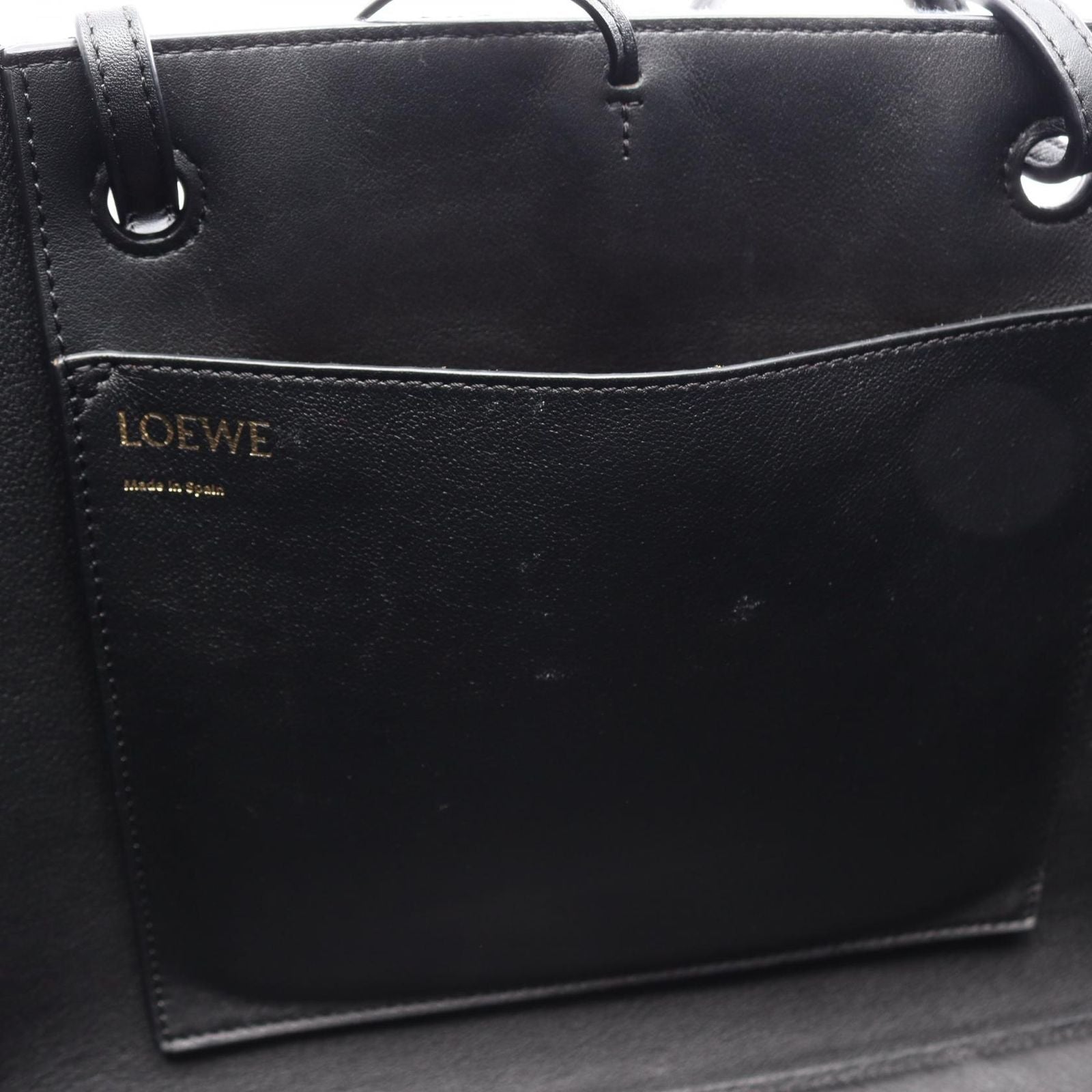 Loewe Tote Repeat Anagram East Waist Navy Canvas Leather — view 5