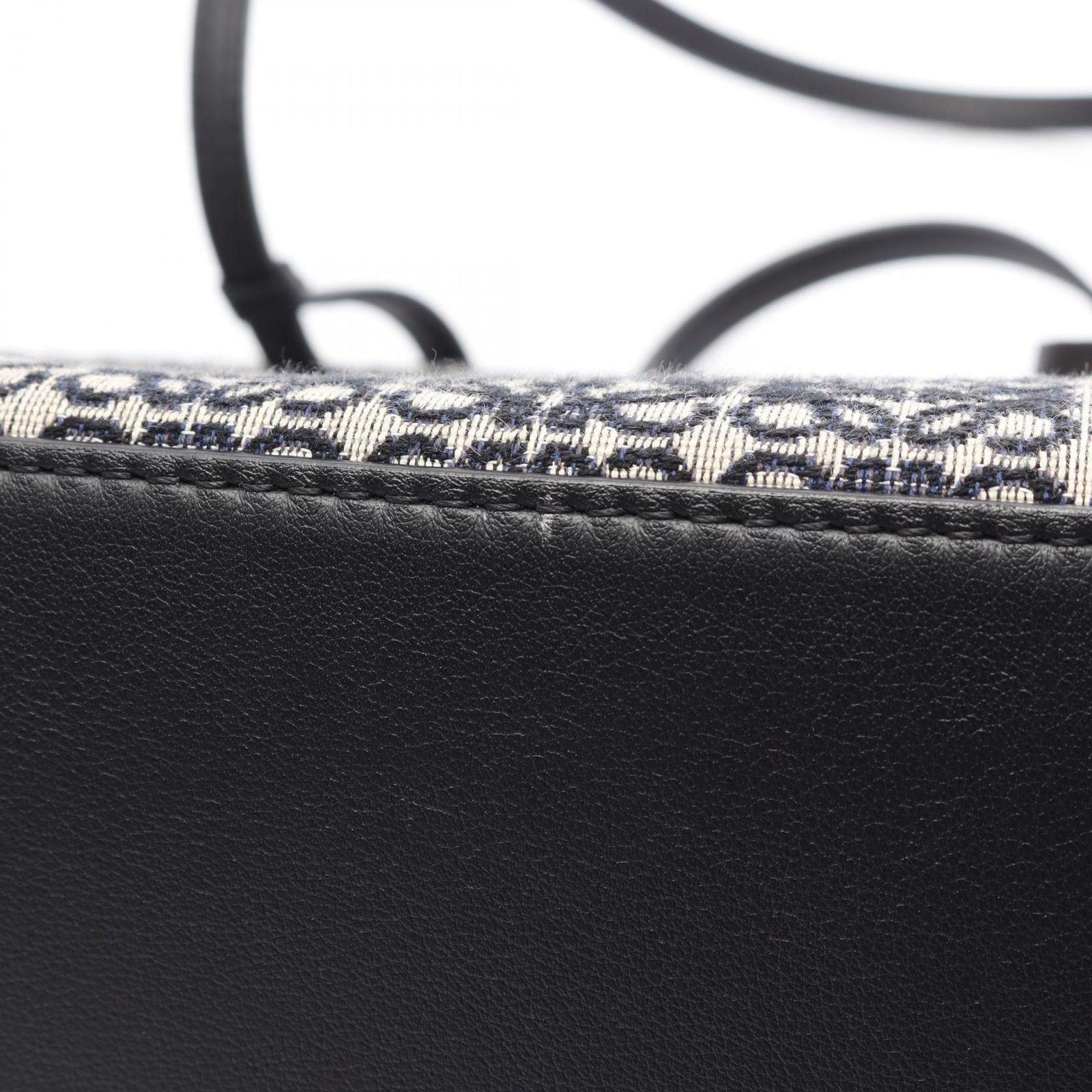Loewe Tote Repeat Anagram East Waist Navy Canvas Leather — view 9