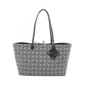 Loewe Tote Repeat Anagram East Waist Navy Canvas Leather
